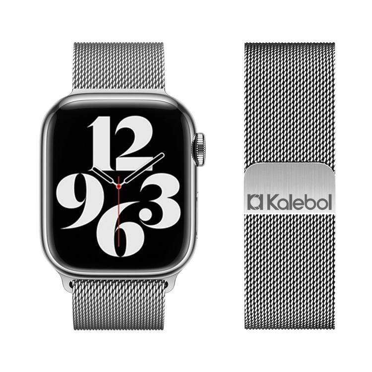 Correia de Relógio em Aço Inoxidável Magnética Kalebol, Para Apple Watch 46mm / 49mm / 45mm / 44mm, Para Apple Watch 42mm / 41mm / 40mm / 38mm