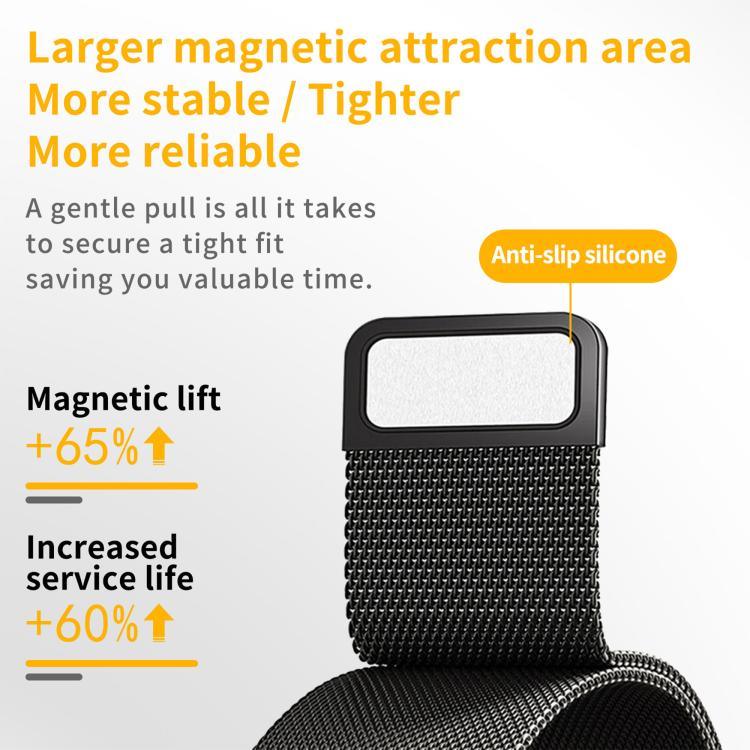 Correia de Relógio em Aço Inoxidável Magnética Kalebol, Para Apple Watch 46mm / 49mm / 45mm / 44mm, Para Apple Watch 42mm / 41mm / 40mm / 38mm