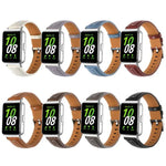 Correia de Relógio de Pele com Fivela de Pino Prateada Côncava, Para Samsung Galaxy Fit 3