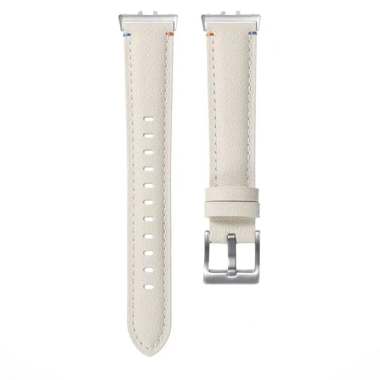 Correia de Relógio de Pele com Cauda Pontiaguda e Costura, Para Samsung Galaxy Fit 3