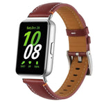 Correia de Relógio de Pele com Cauda Pontiaguda e Costura, Para Samsung Galaxy Fit 3