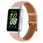 Correia de Relógio de Pele com Cauda Pontiaguda e Costura, Para Samsung Galaxy Fit 3