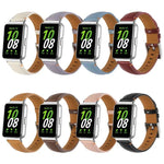 Correia de Relógio de Pele com Cauda Pontiaguda e Costura, Para Samsung Galaxy Fit 3