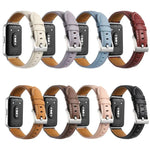 Correia de Relógio de Pele com Cauda Pontiaguda e Costura, Para Samsung Galaxy Fit 3