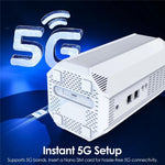 WAVLINK WNF100X3NR-B Versão Global Slot Nano SIM Roteador CPE 5G NR WiFi 6, Especificações: Ficha EUA, WNF100X3NR-B