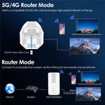 WAVLINK WNF100X3NR-B Versão Global Slot Nano SIM Roteador CPE 5G NR WiFi 6, Especificações: Ficha EUA, WNF100X3NR-B