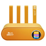 WR860-E With SIM Card Slot Wireless Repeater 4 Antennas 4 Ethernet Ports 4G LTE WiFi 6 Router, White, Orange