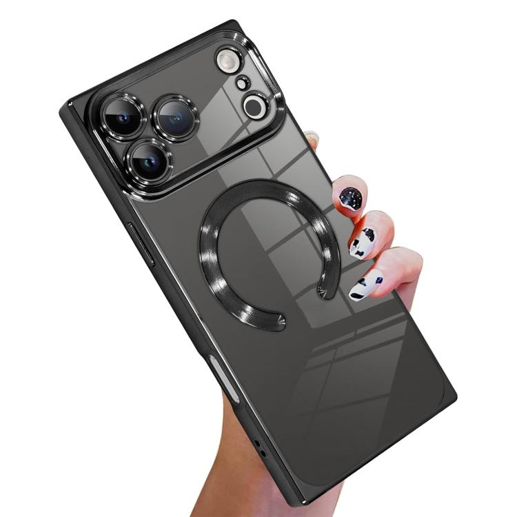 Capa de telemóvel MagSafe em TPU com padrão CD quadrado de ângulo reto e eletrochapado, para iPhone 17 Pro Max, para iPhone 17 Pro, para iPhone 17, para iPhone Air, para iPhone 16 Pro Max, para iPhone 16 Pro