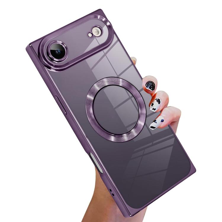 Capa de telemóvel MagSafe em TPU com padrão CD quadrado de ângulo reto e eletrochapado, para iPhone 17 Pro Max, para iPhone 17 Pro, para iPhone 17, para iPhone Air, para iPhone 16 Pro Max, para iPhone 16 Pro