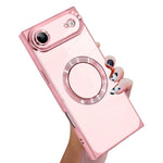 Capa de telemóvel MagSafe em TPU com padrão CD quadrado de ângulo reto e eletrochapado, para iPhone 17 Pro Max, para iPhone 17 Pro, para iPhone 17, para iPhone Air, para iPhone 16 Pro Max, para iPhone 16 Pro
