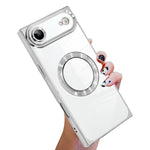 Capa de telemóvel MagSafe em TPU com padrão CD quadrado de ângulo reto e eletrochapado, para iPhone 17 Pro Max, para iPhone 17 Pro, para iPhone 17, para iPhone Air, para iPhone 16 Pro Max, para iPhone 16 Pro