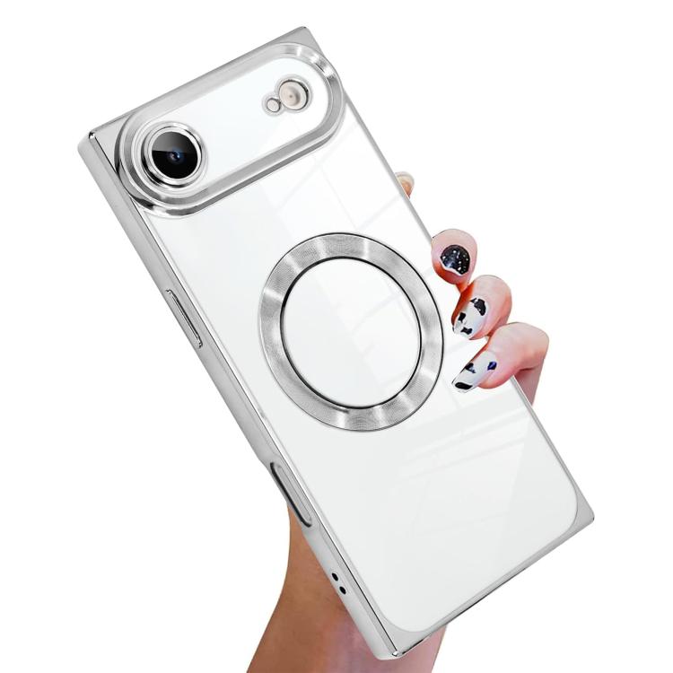 Capa de telemóvel MagSafe em TPU com padrão CD quadrado de ângulo reto e eletrochapado, para iPhone 17 Pro Max, para iPhone 17 Pro, para iPhone 17, para iPhone Air, para iPhone 16 Pro Max, para iPhone 16 Pro