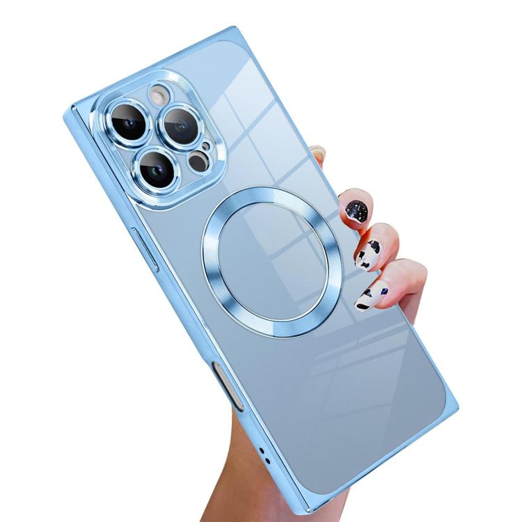 Capa de telemóvel MagSafe em TPU com padrão CD quadrado de ângulo reto e eletrochapado, para iPhone 16 Plus, para iPhone 16, para iPhone 15 Pro Max, para iPhone 15 Pro, para iPhone 15 Plus, para iPhone 15
