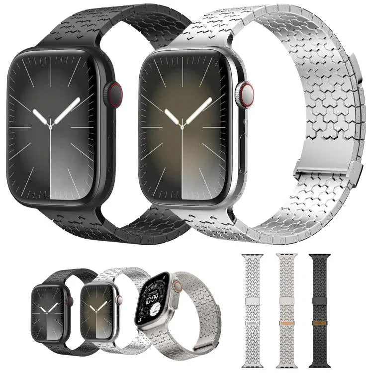 Correia de Relógio em Aço Inoxidável Magnética Dupla em Forma de Y, Para Apple Watch 42 / 44 / 45 / 46 / 49mm, Para Apple Watch 38 / 40 / 41 / S11 42mm
