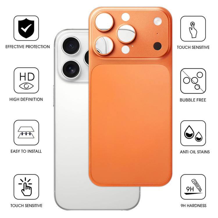Capa Traseira Metálica em Liga de Alumínio Fosca Kalebol Ultra-fina para Transformação em 17 Pro Max, Para iPhone 16 Pro Max, Para iPhone 15 Pro Max, Para iPhone 14 Pro Max, Para iPhone 13 Pro Max