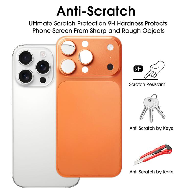 Capa Traseira Metálica em Liga de Alumínio Fosca Kalebol Ultra-fina para Transformação em 17 Pro Max, Para iPhone 16 Pro Max, Para iPhone 15 Pro Max, Para iPhone 14 Pro Max, Para iPhone 13 Pro Max