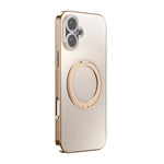 Capa de telemóvel MagSafe eletrochapada com suporte giratório 360 graus e cobertura para lente, para iPhone 17 Pro Max, para iPhone 17 Pro, para iPhone 17, para iPhone Air, para iPhone 16 Pro Max, para iPhone 16 Pro