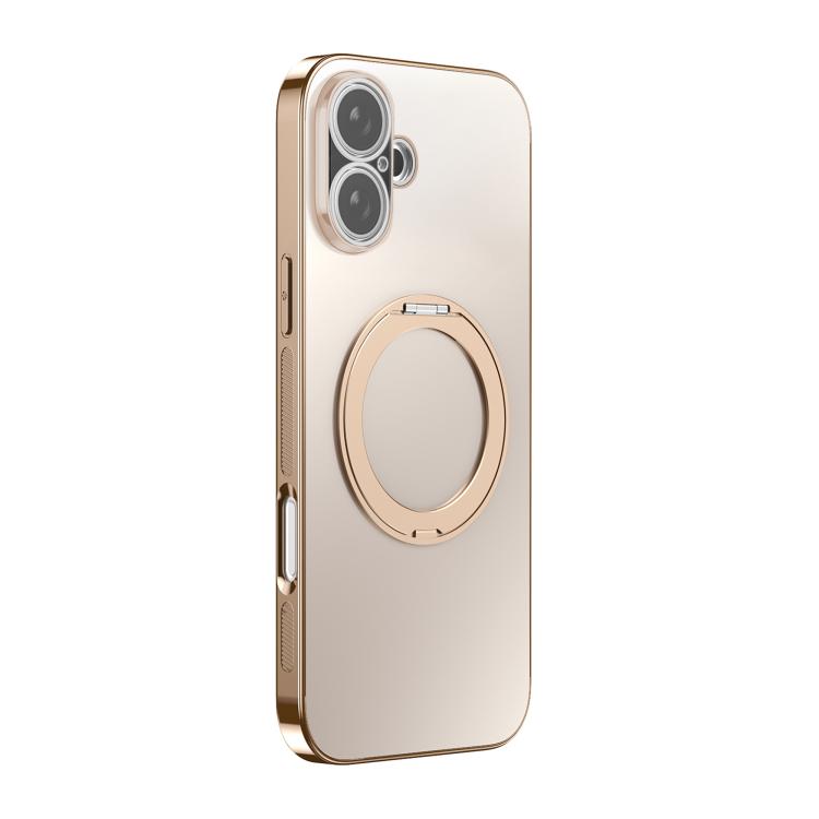 Capa de telemóvel MagSafe eletrochapada com suporte giratório 360 graus e cobertura para lente, para iPhone 17 Pro Max, para iPhone 17 Pro, para iPhone 17, para iPhone Air, para iPhone 16 Pro Max, para iPhone 16 Pro