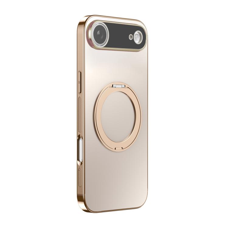 Capa de telemóvel MagSafe eletrochapada com suporte giratório 360 graus e cobertura para lente, para iPhone 17 Pro Max, para iPhone 17 Pro, para iPhone 17, para iPhone Air, para iPhone 16 Pro Max, para iPhone 16 Pro