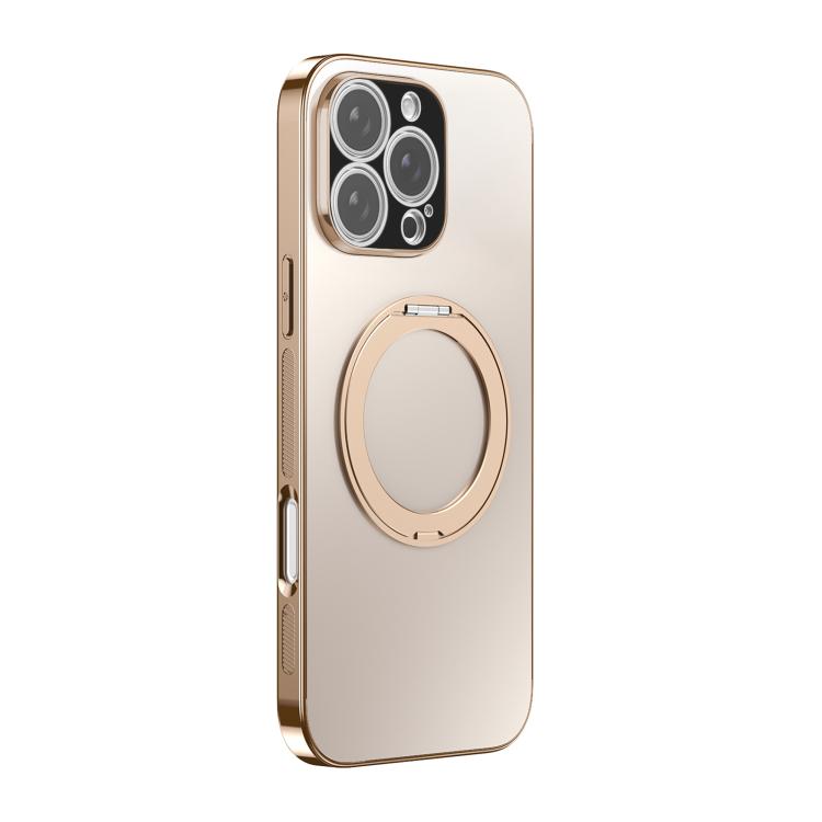 Capa de telemóvel MagSafe eletrochapada com suporte giratório 360 graus e cobertura para lente, para iPhone 17 Pro Max, para iPhone 17 Pro, para iPhone 17, para iPhone Air, para iPhone 16 Pro Max, para iPhone 16 Pro