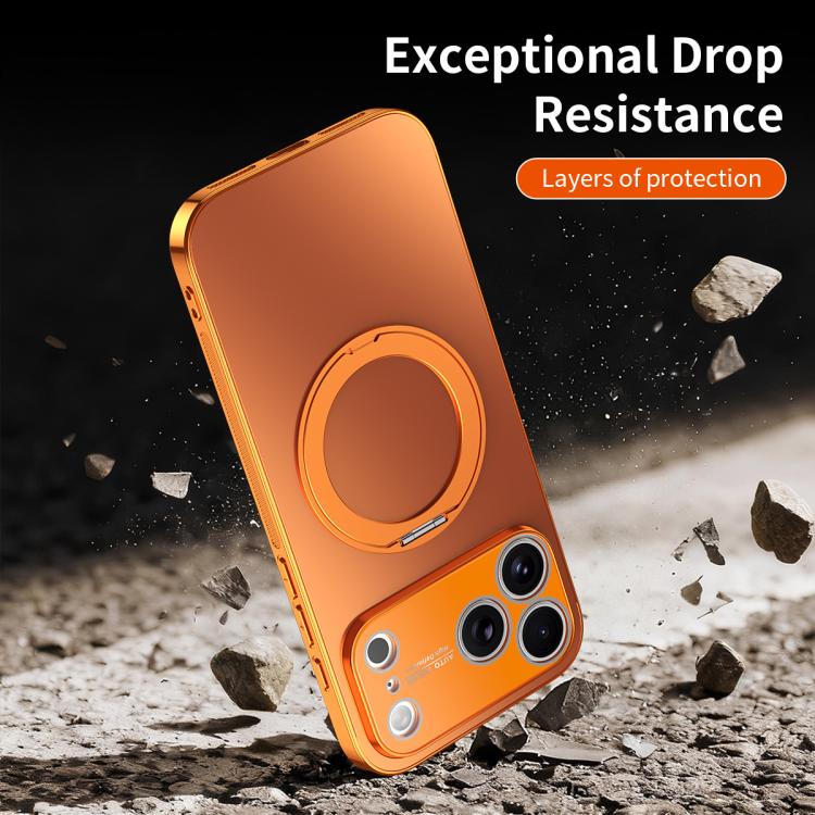 Capa de telemóvel MagSafe eletrochapada com suporte giratório 360 graus e cobertura para lente, para iPhone 17 Pro Max, para iPhone 17 Pro, para iPhone 17, para iPhone Air, para iPhone 16 Pro Max, para iPhone 16 Pro