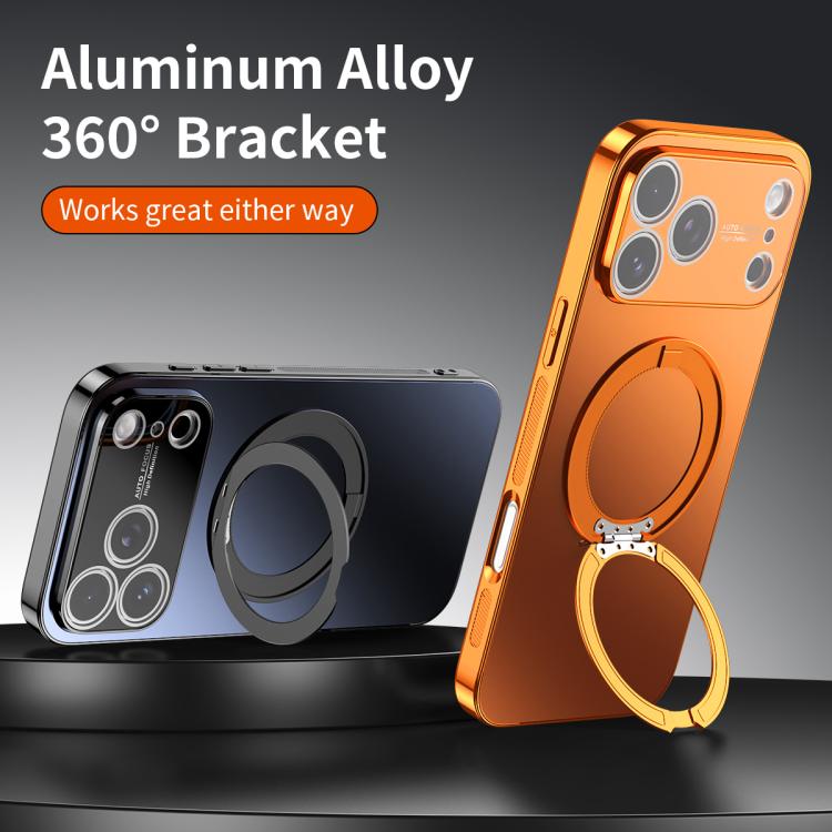 Capa de telemóvel MagSafe eletrochapada com suporte giratório 360 graus e cobertura para lente, para iPhone 14 Pro Max, para iPhone 13 Pro Max, para iPhone 13 Pro, para iPhone 13