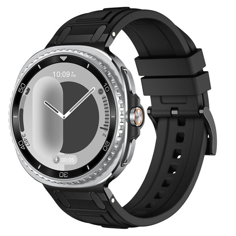 Pulseira de relógio em silicone com armadura de três camadas, para Samsung Galaxy Watch8 / Watch8 Classic