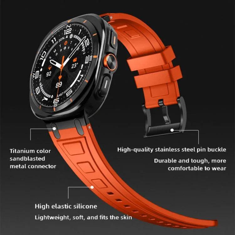 Pulseira de Relógio em Silicone com Armadura de Três Camadas, Para Samsung Galaxy Watch Ultra / Ultra 2025