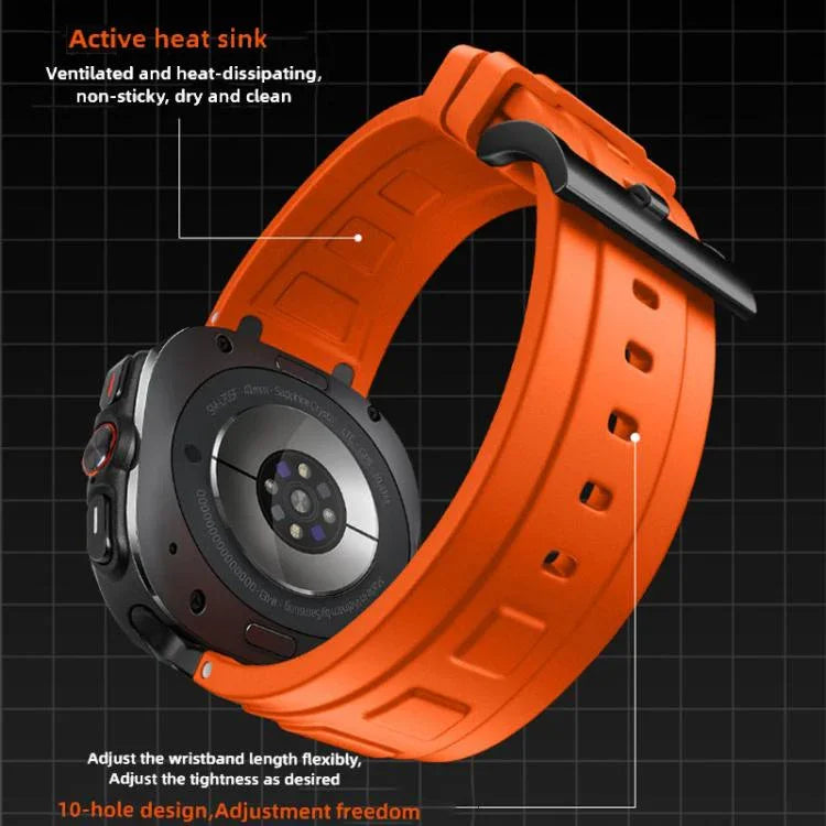 Pulseira de Relógio em Silicone com Armadura de Três Camadas, Para Samsung Galaxy Watch Ultra / Ultra 2025