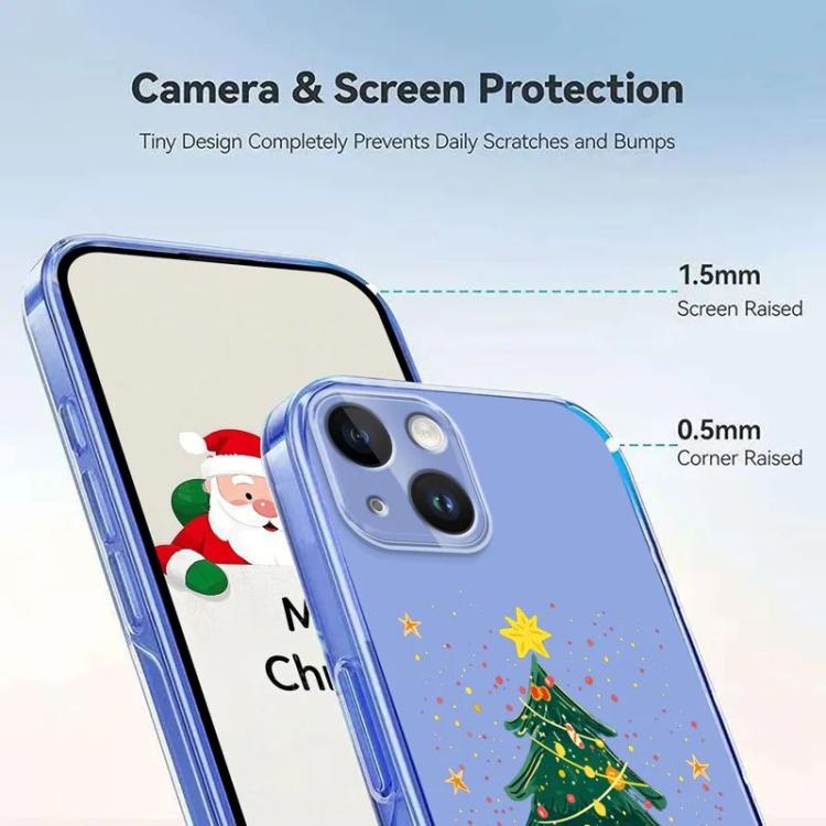 Capa de Telemóvel em TPU com Estampa de Natal, Para iPhone 15