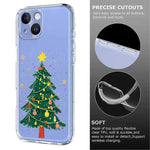Capa de Telemóvel em TPU com Estampa de Natal, Para iPhone 15