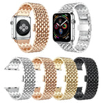 Pulseira de Relógio em Aço Inoxidável Maciço com Textura Dragon Grain para Apple Watch Series 3 & 2 & 1 38mm