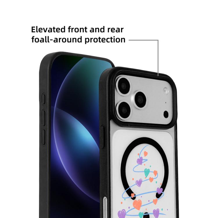 Capa de Telemóvel da Série Natal com Forte Magnetismo e Borda Pintada a Preto, Para iPhone 17 Pro Max, Para iPhone 17 Pro, Para iPhone 17