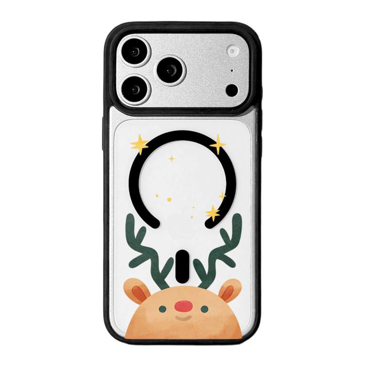 Capa de Telemóvel da Série Natal com Forte Magnetismo e Borda Pintada a Preto, Para iPhone 17 Pro Max, Para iPhone 17 Pro, Para iPhone 17