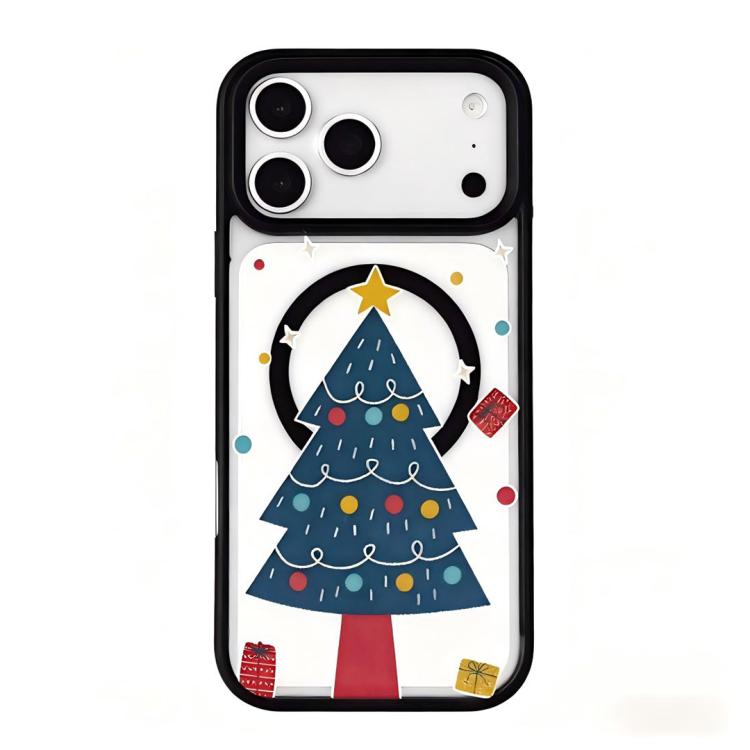 Capa de Telemóvel da Série Natal com Forte Magnetismo e Borda Pintada a Preto, Para iPhone 17 Pro Max, Para iPhone 17 Pro, Para iPhone 17