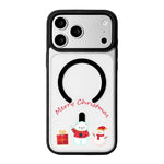 Capa de Telemóvel da Série Natal com Forte Magnetismo e Borda Pintada a Preto, Para iPhone 17 Pro Max, Para iPhone 17 Pro, Para iPhone 17