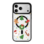 Capa de Telemóvel da Série Natal com Forte Magnetismo e Borda Pintada a Preto, Para iPhone 17 Pro Max, Para iPhone 17 Pro, Para iPhone 17