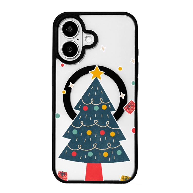 Capa de Telemóvel da Série Natal com Forte Magnetismo e Borda Pintada a Preto, Para iPhone 17 Pro Max, Para iPhone 17 Pro, Para iPhone 17