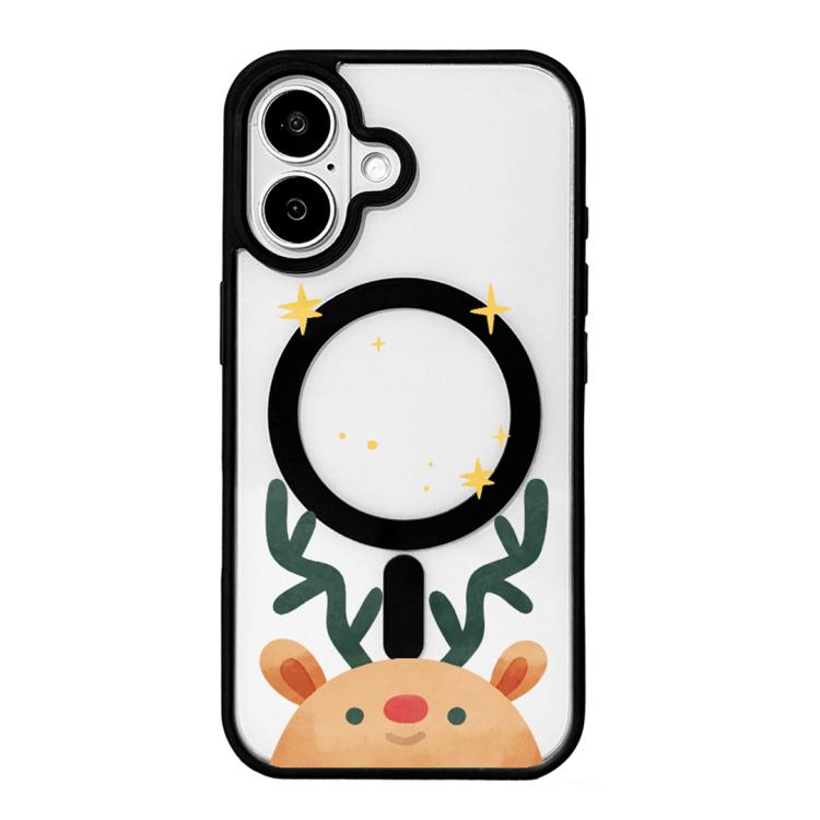 Capa de Telemóvel da Série Natal com Forte Magnetismo e Borda Pintada a Preto, Para iPhone 17 Pro Max, Para iPhone 17 Pro, Para iPhone 17