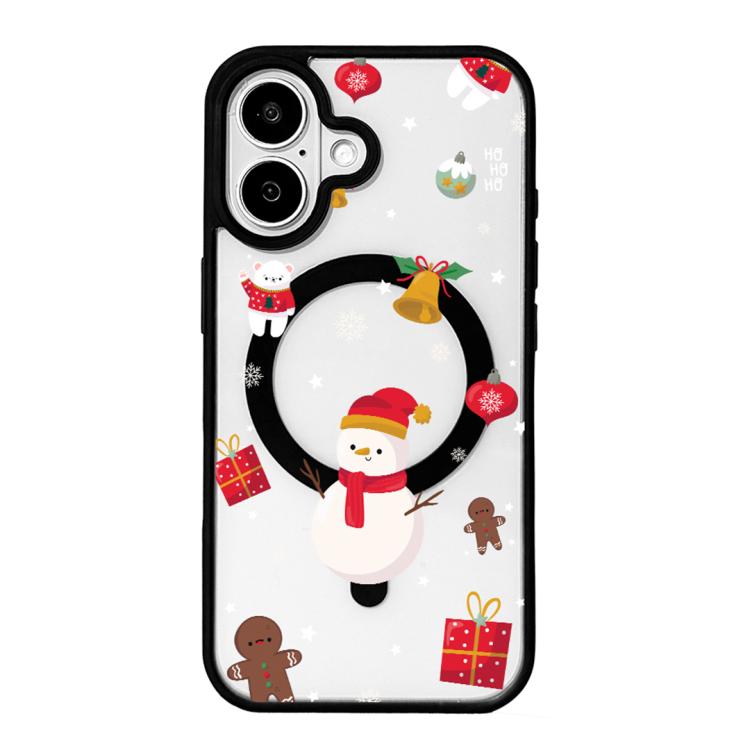 Capa de Telemóvel da Série Natal com Forte Magnetismo e Borda Pintada a Preto, Para iPhone 17 Pro Max, Para iPhone 17 Pro, Para iPhone 17