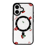 Capa de Telemóvel da Série Natal com Forte Magnetismo e Borda Pintada a Preto, Para iPhone 17 Pro Max, Para iPhone 17 Pro, Para iPhone 17