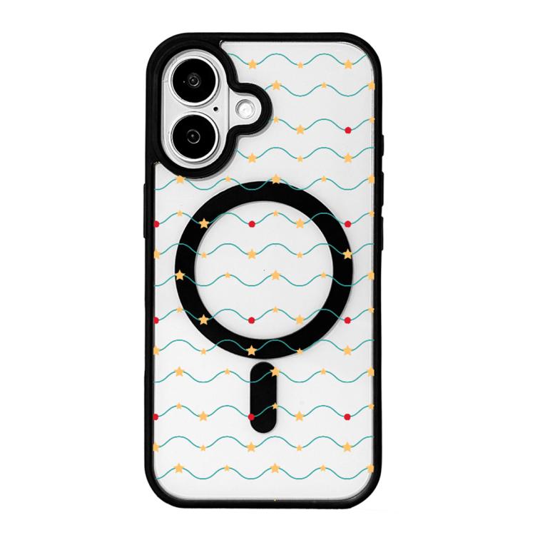 Capa de Telemóvel da Série Natal com Forte Magnetismo e Borda Pintada a Preto, Para iPhone 17 Pro Max, Para iPhone 17 Pro, Para iPhone 17