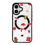 Capa de Telemóvel da Série Natal com Forte Magnetismo e Borda Pintada a Preto, Para iPhone 17 Pro Max, Para iPhone 17 Pro, Para iPhone 17
