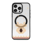 Capa de Telemóvel da Série Natal com Forte Magnetismo e Borda Pintada a Preto, Para iPhone 16 Pro Max, Para iPhone 16 Pro, Para iPhone 16