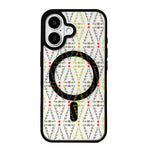 Capa de Telemóvel da Série Natal com Forte Magnetismo e Borda Pintada a Preto, Para iPhone 16 Pro Max, Para iPhone 16 Pro, Para iPhone 16