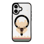 Capa de Telemóvel da Série Natal com Forte Magnetismo e Borda Pintada a Preto, Para iPhone 16 Pro Max, Para iPhone 16 Pro, Para iPhone 16