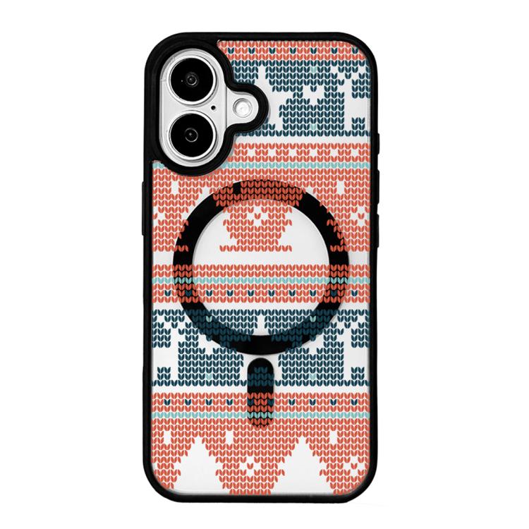 Capa de Telemóvel da Série Natal com Forte Magnetismo e Borda Pintada a Preto, Para iPhone 16 Pro Max, Para iPhone 16 Pro, Para iPhone 16