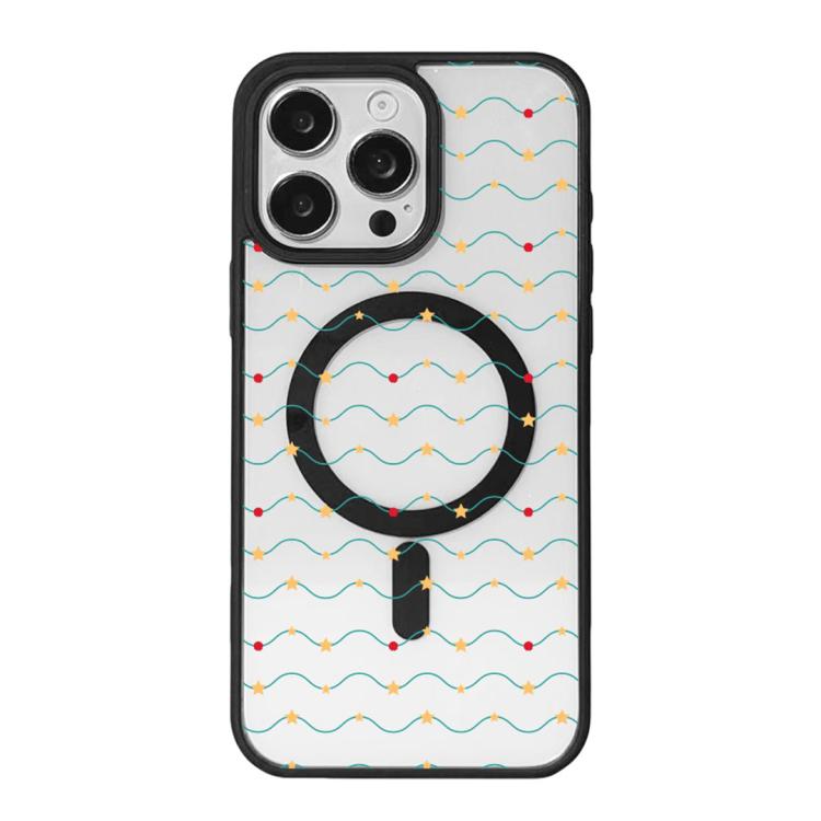 Capa de Telemóvel da Série Natal com Forte Magnetismo e Borda Pintada a Preto, Para iPhone 15 Pro Max, Para iPhone 15 Pro