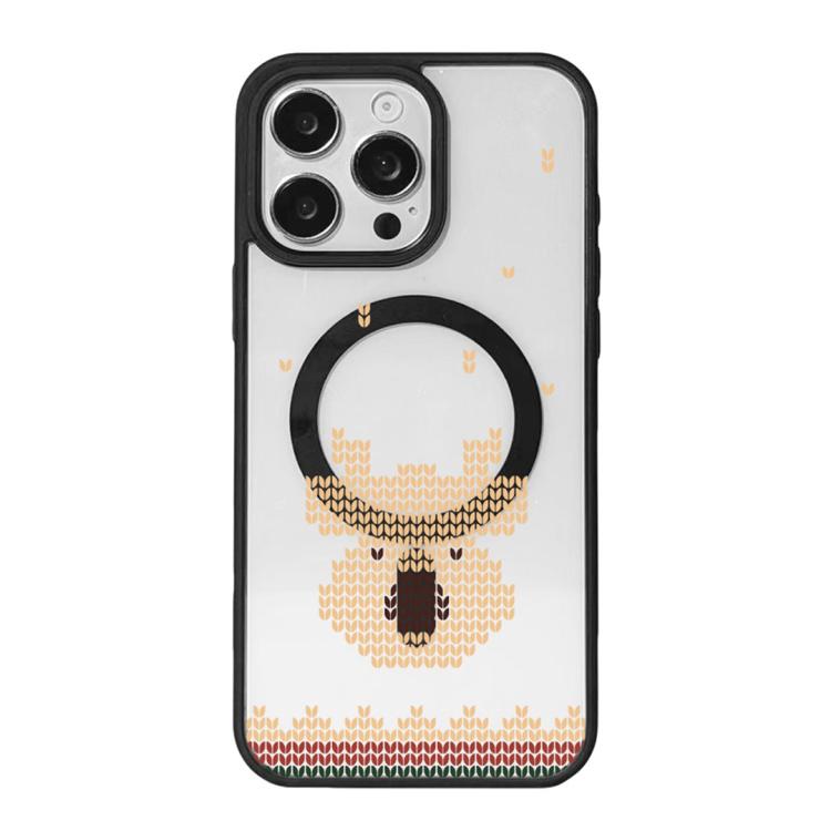 Capa de Telemóvel da Série Natal com Forte Magnetismo e Borda Pintada a Preto, Para iPhone 15 Pro Max, Para iPhone 15 Pro