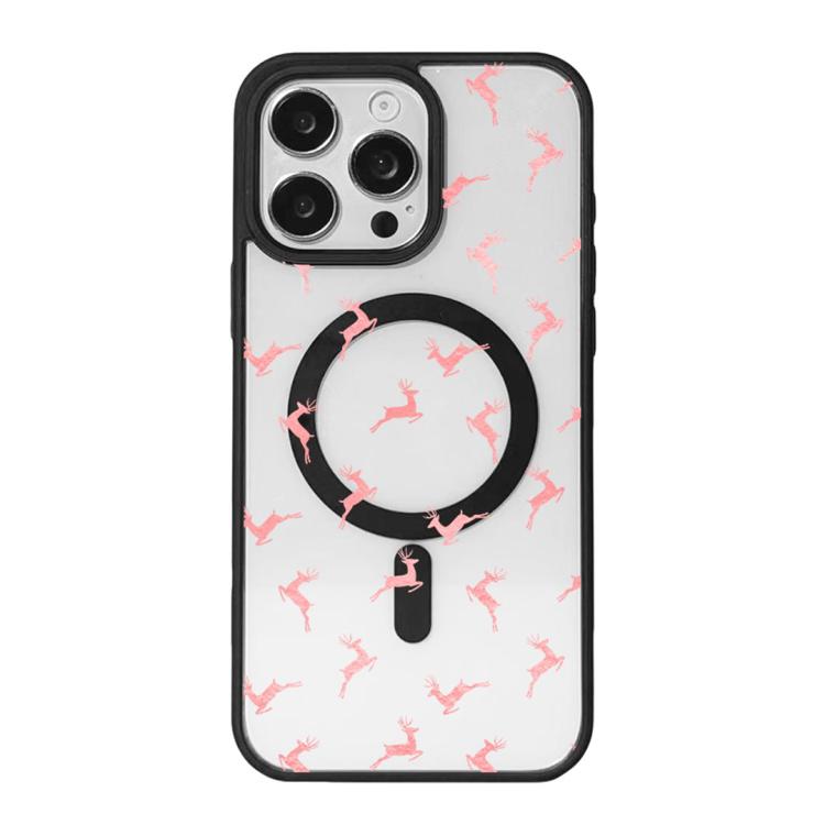 Capa de Telemóvel da Série Natal com Forte Magnetismo e Borda Pintada a Preto, Para iPhone 15 Pro Max, Para iPhone 15 Pro